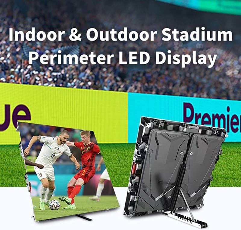 custom LED screen for stadium replay, sports perimeter advertising, and wide viewing angle visibility