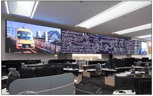 Conference room LED display wall for meeting room and command center presentation