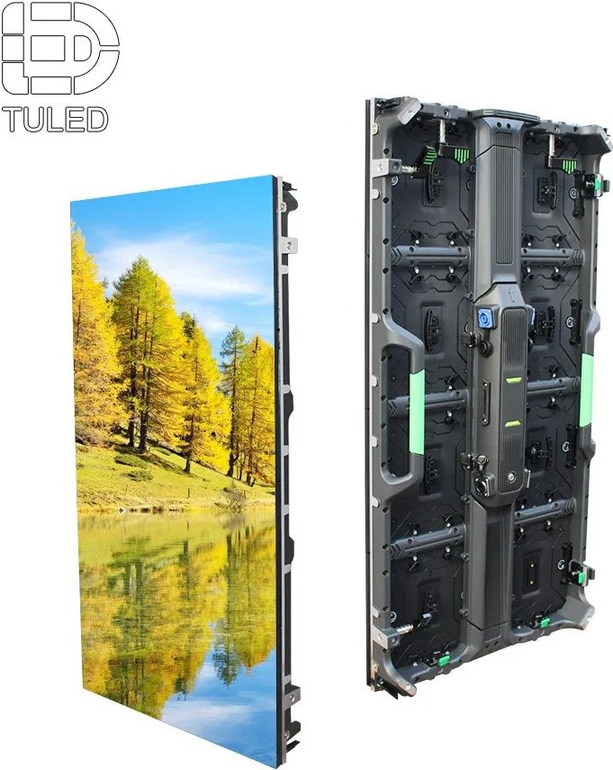 Rental LED cabinet structure for fast setup and service planning