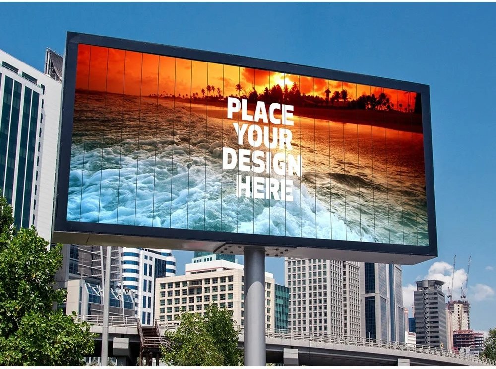 Large outdoor LED display board application for high-visibility advertising projects
