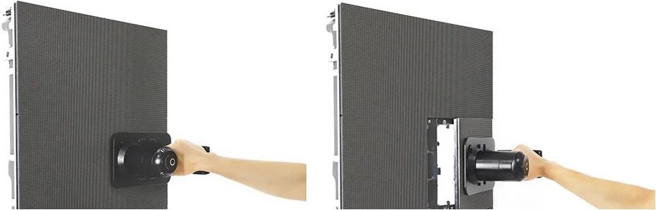 front maintenance cabinet removal process for fixed LED project