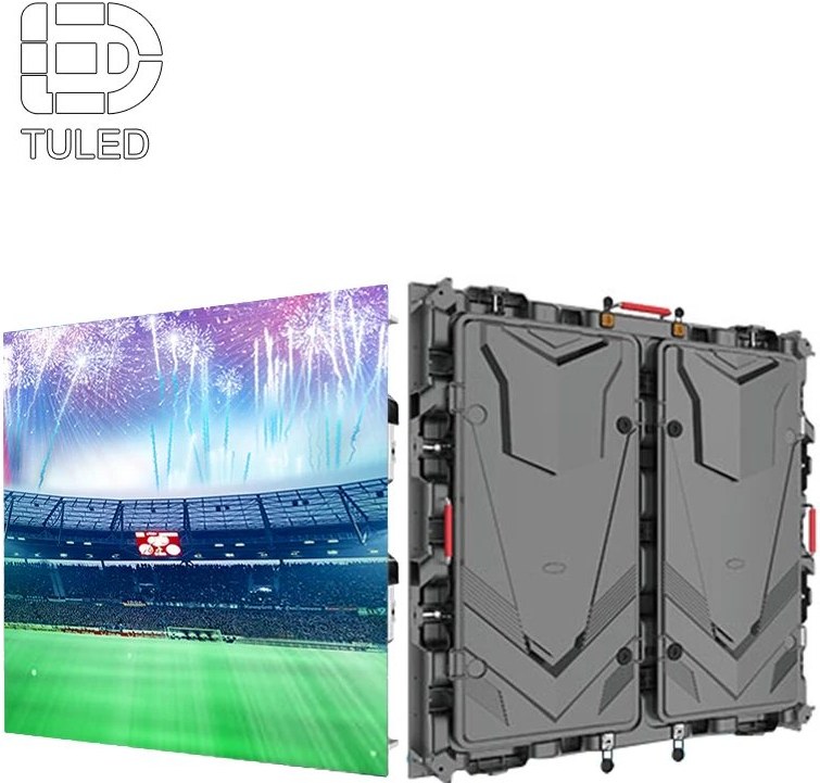 960 by 960 LED display cabinet for stadium scoreboard structure, replay wall layout and service access planning