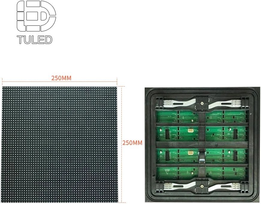250x250mm LED module sample batch and rear structure review