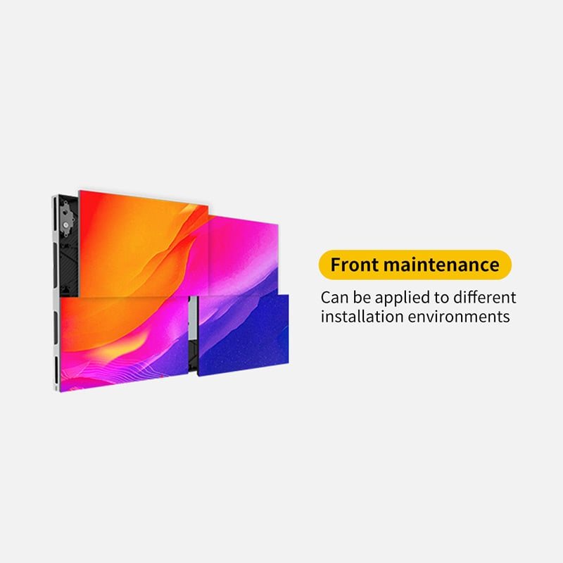 Front-maintenance module removal on a fine-pitch indoor LED wall
