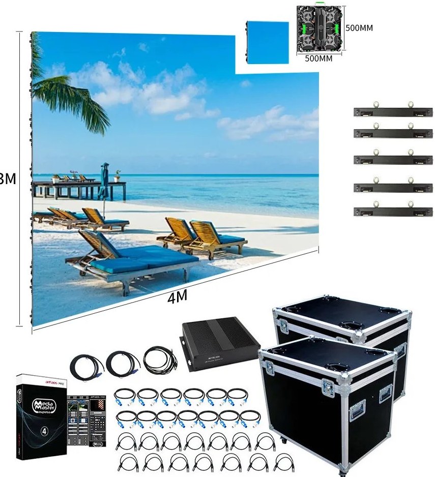 500x500 LED display cabinet reference
