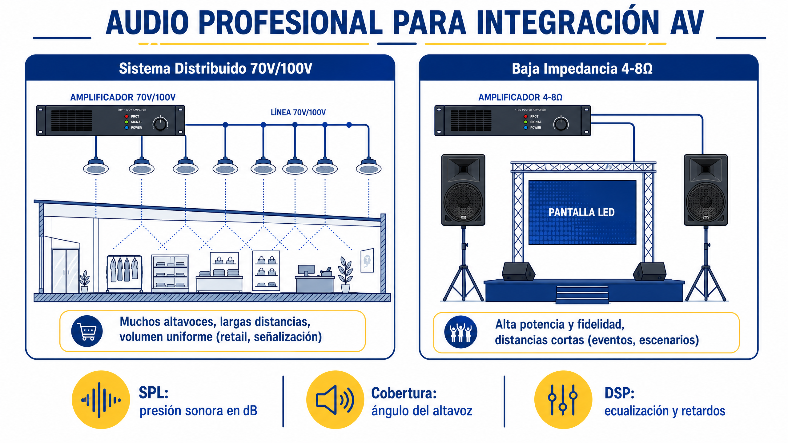 Sistemas de audio profesional para integración AV